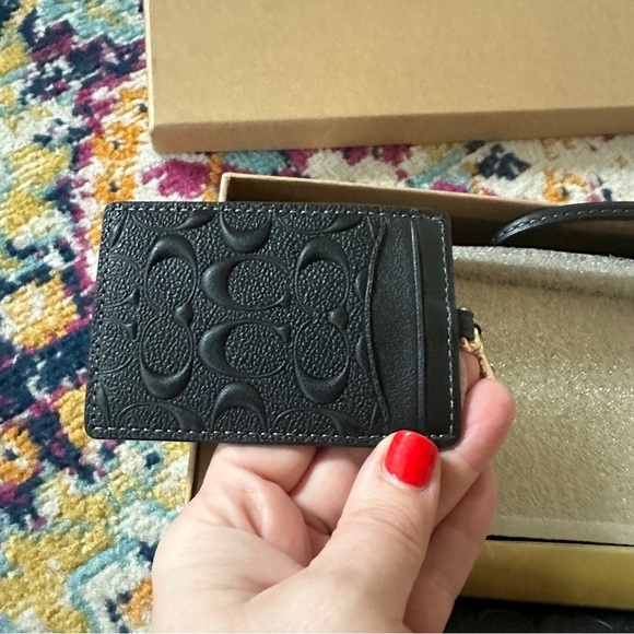 Coach Boxed Pencil Case And Id Lanyard Set In Signature Leather - Picture 3 of 8